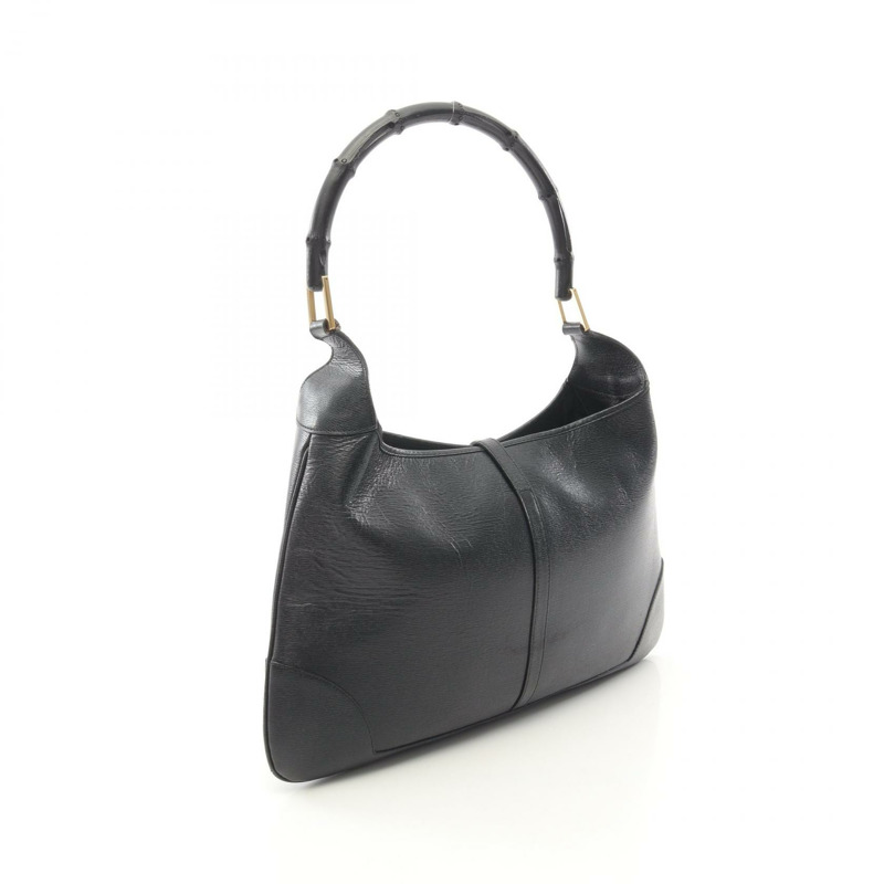 GUCCI Bamboo Kandinsky 單肩包 001 4061 黑色皮革 二手 女士-1