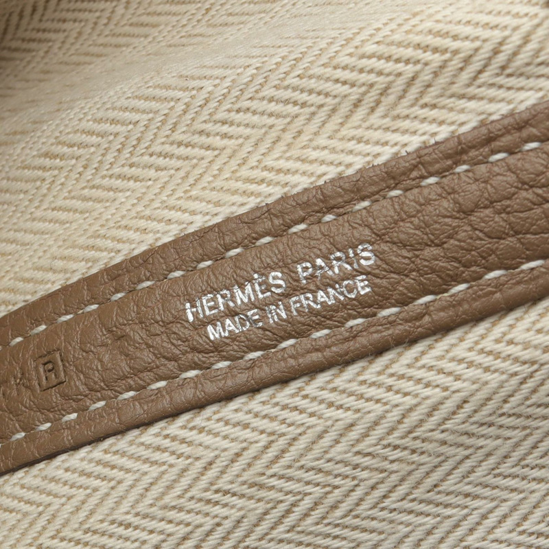 愛馬仕 Garden party PM 手提包,Negonda 皮革,棕色/灰褐色,二手 SHW R-3