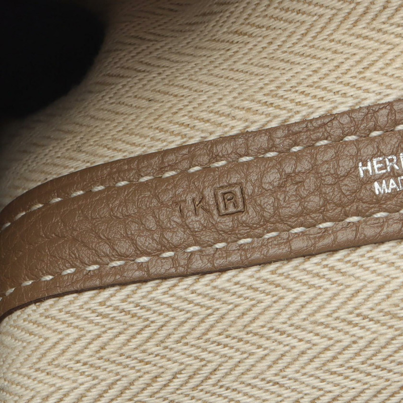 愛馬仕 Garden party PM 手提包,Negonda 皮革,棕色/灰褐色,二手 SHW R-4