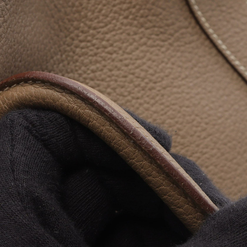 愛馬仕 Garden party PM 手提包,Negonda 皮革,棕色/灰褐色,二手 SHW R-10