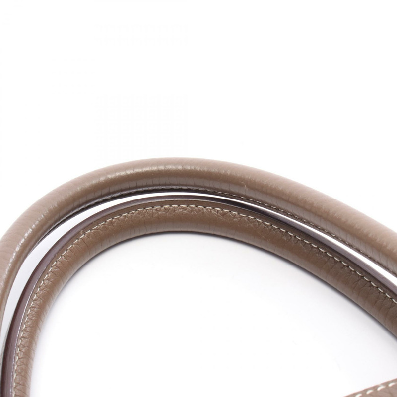 愛馬仕 Bolide31 肩背包,Clemence 皮革,棕色,二手,女士,帶五金配件-5