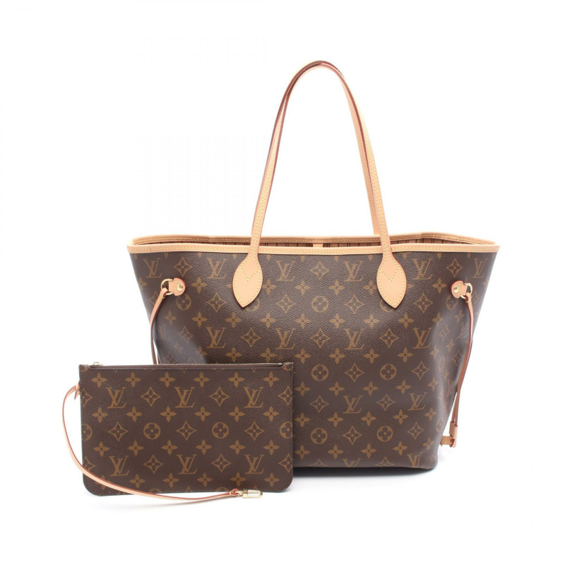路易威登 Neverfull MM 手提包 M46975 Monogram 帆布皮革棕色二手 LV-0