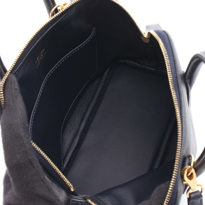 愛馬仕 Bolide1923 迷你肩背包 Evercolor 皮革 藍色 二手 B GHW-2