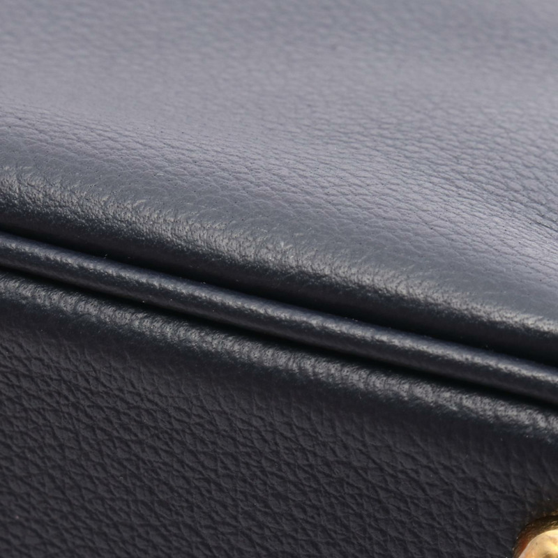 愛馬仕 Bolide1923 迷你肩背包 Evercolor 皮革 藍色 二手 B GHW-7