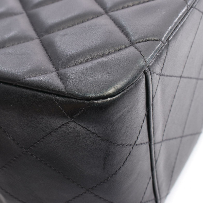 香奈兒 Jumbo Matelasse 34 鏈條肩背包 A01094 羊皮 黑色 二手 金色五金-10