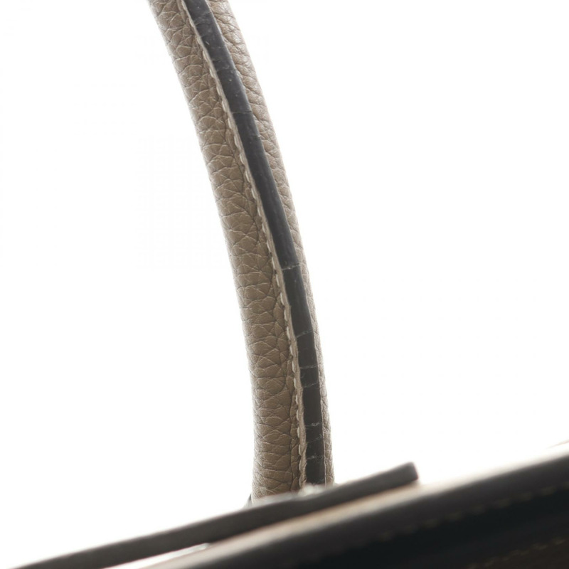 CELINE Luggage 迷你購物手提包,棕色皮革,二手女款-5