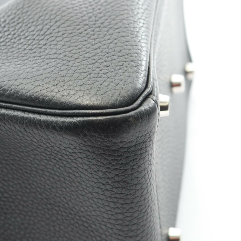 愛馬仕 Lindy 26 肩背包,Clemence 皮革,黑色,銀色五金,二手,女士款-7