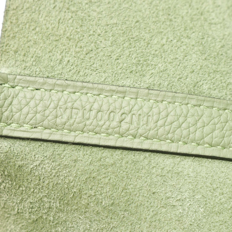 愛馬仕 Picotin Lock PM 手提包 Clemence 皮革 綠色 Vert criquet 二手 GHW Y-4