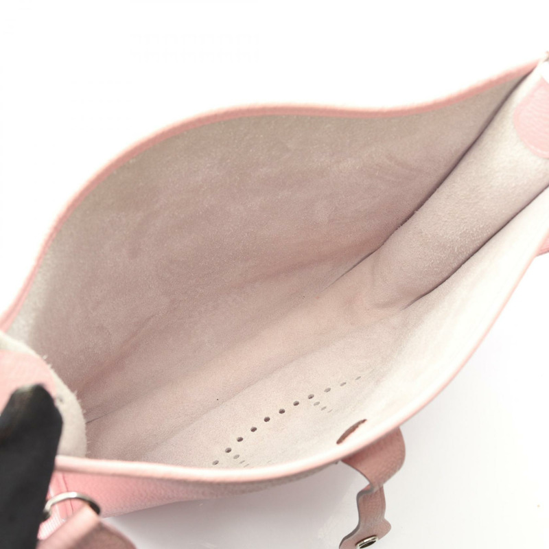 愛馬仕 Evelyne Troyes PM 單肩包,Clemence 皮革,櫻花玫瑰色,二手 SHW T-2