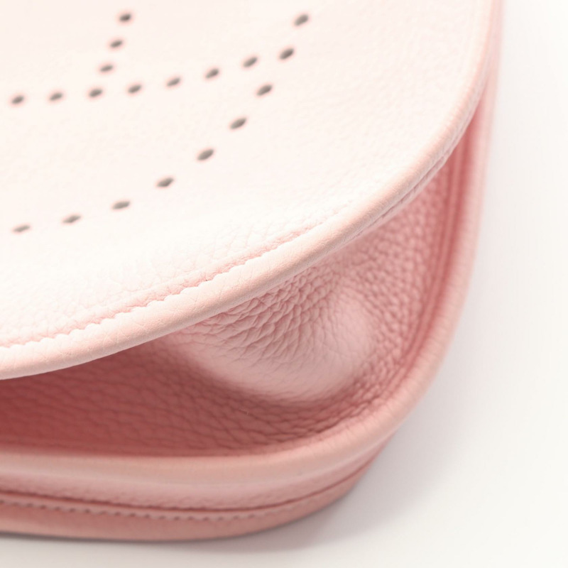 愛馬仕 Evelyne Troyes PM 單肩包,Clemence 皮革,櫻花玫瑰色,二手 SHW T-5