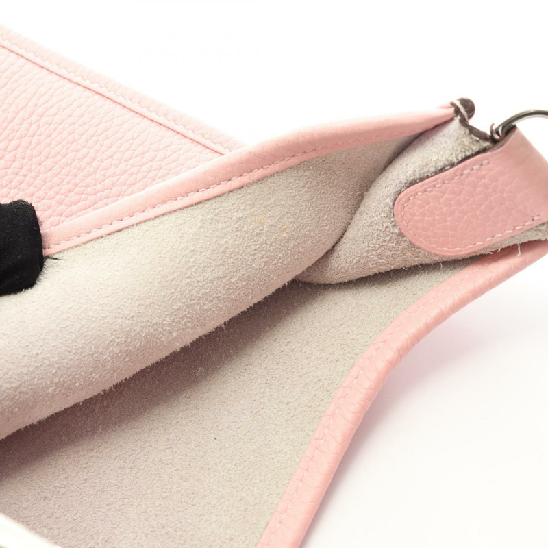 愛馬仕 Evelyne Troyes PM 單肩包,Clemence 皮革,櫻花玫瑰色,二手 SHW T-7