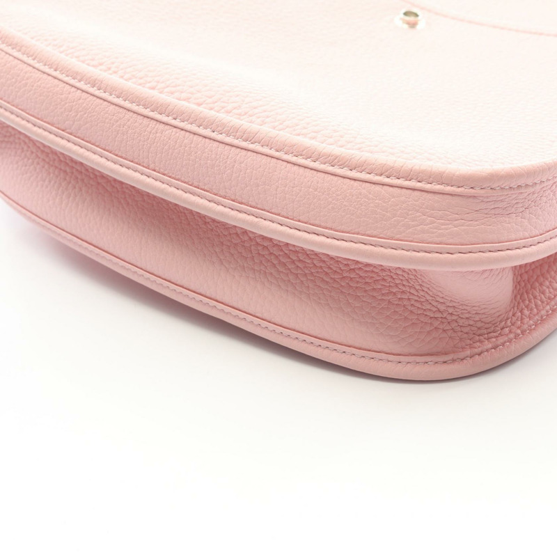 愛馬仕 Evelyne Troyes PM 單肩包,Clemence 皮革,櫻花玫瑰色,二手 SHW T-8