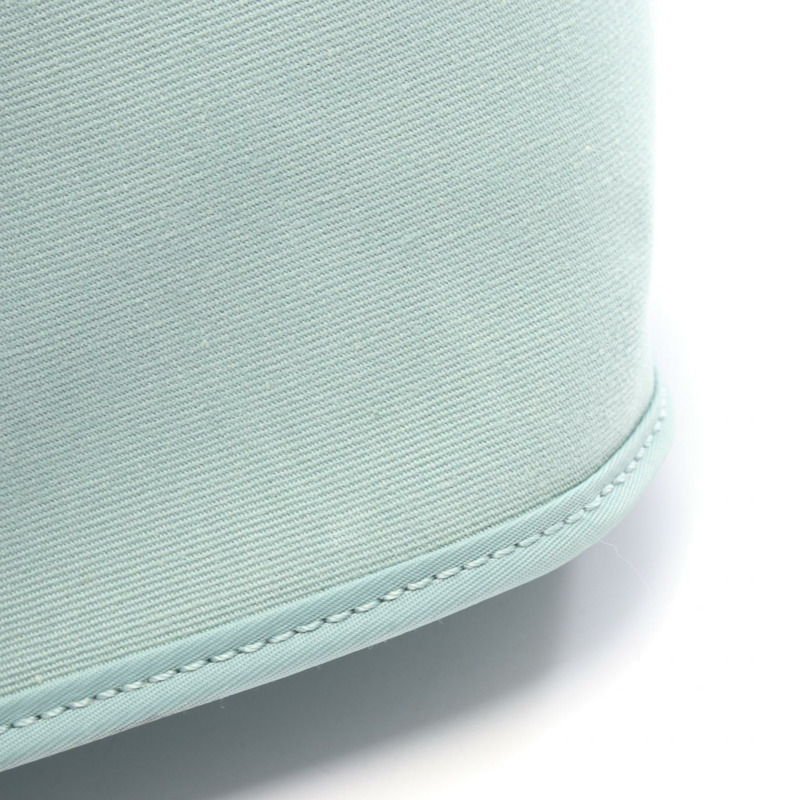 愛馬仕 Kabak PM 單肩托特包 R Toile Officier 皮革 綠色 Ciel 棕色 SHW-6