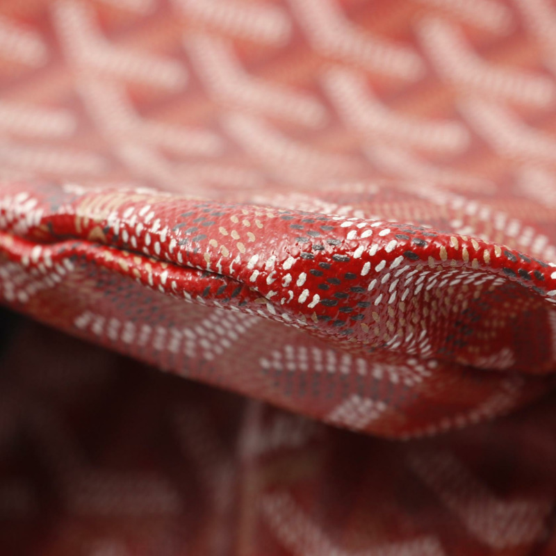 GOYARD Saint Louis PM 手提包 PVC塗層帆布皮革 紅色 多色 二手-6