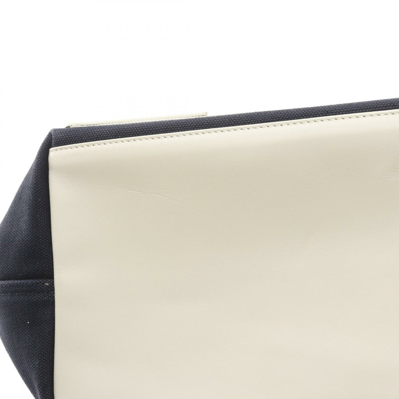 BALENCIAGA 海軍藍 CABAS S 手提包 339933 帆布皮革 海軍藍 白色 二手 女士-5