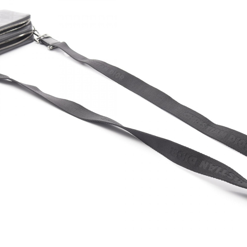 Christian Dior CD 鑽石斜背包 2ESBC119 帆布黑色-6