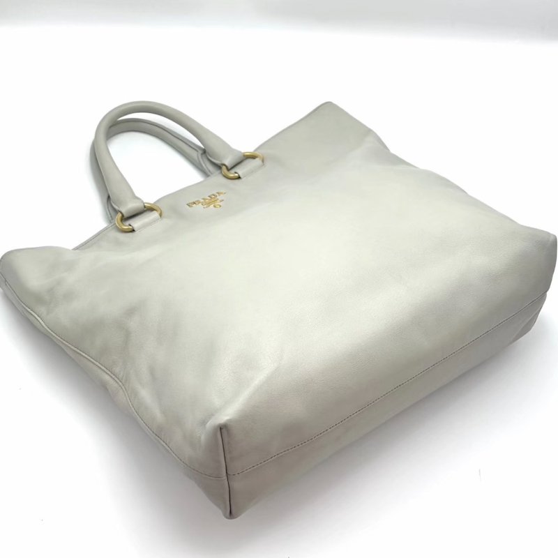 PRADA 金扣荔枝紋手提肩背包 44*35*11 98新-2