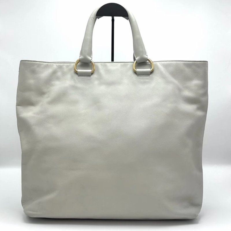 PRADA 金扣荔枝紋手提肩背包 44*35*11 98新-5