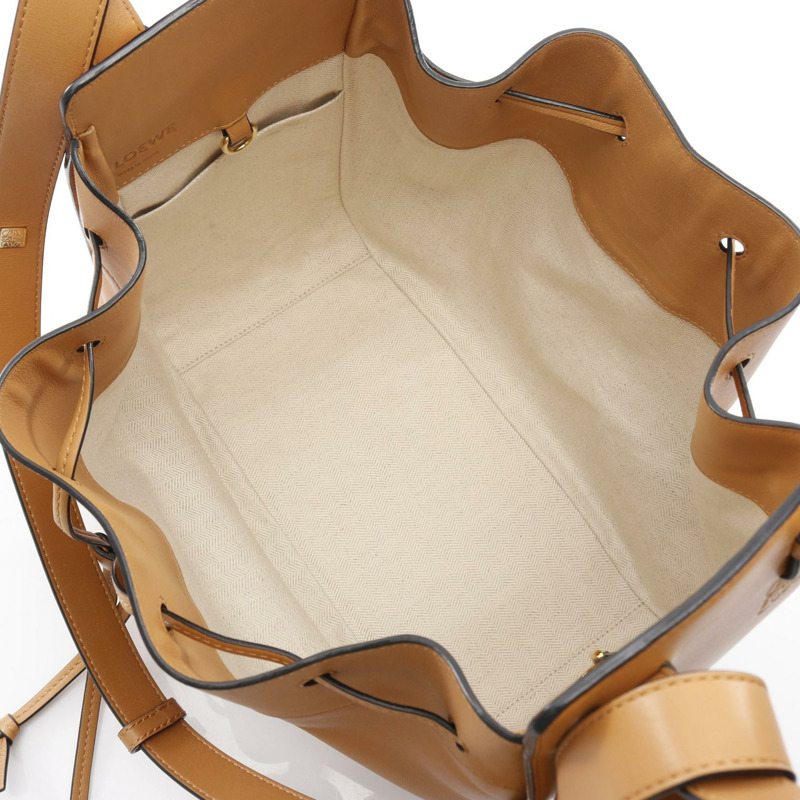 LOEWE Hammock Anagram 中型單肩包，棕色皮革，二手女款-2