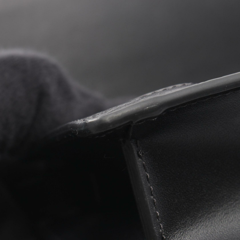 CELINE Triomphe Horizontal Sleeve Shoulder Bag Crossbody Leather Black Used-4