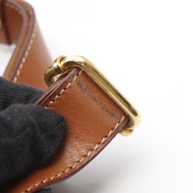 CELINE Macadam 斜背單肩包 PVC塗層帆布皮革 棕色 二手 女士-10