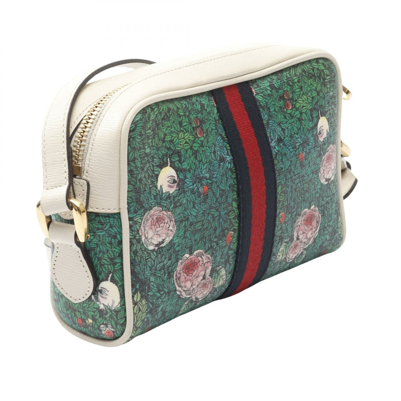 GUCCI Yuko Higuchi Ophidia 單肩斜背包 517350 帆布皮革二手-1