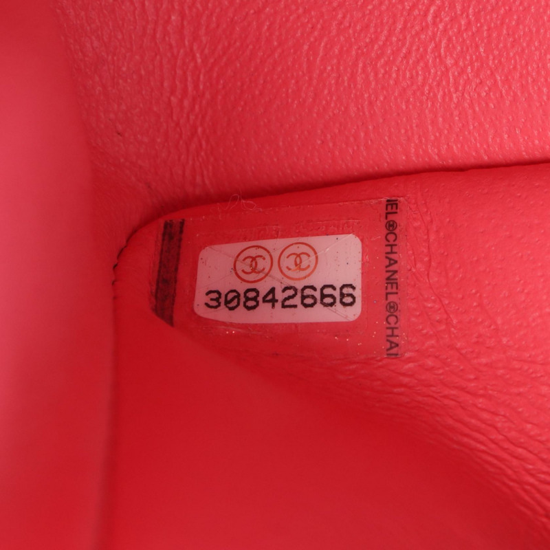 香奈兒 (CHANEL) Matelasse 雙蓋鏈條肩背包 A01112 粉紅羊皮金色五金二手-4