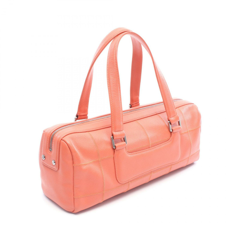 香奈兒巧克力棒手提包,粉紅色粒面小牛皮,二手女士SHW CC Coco-1