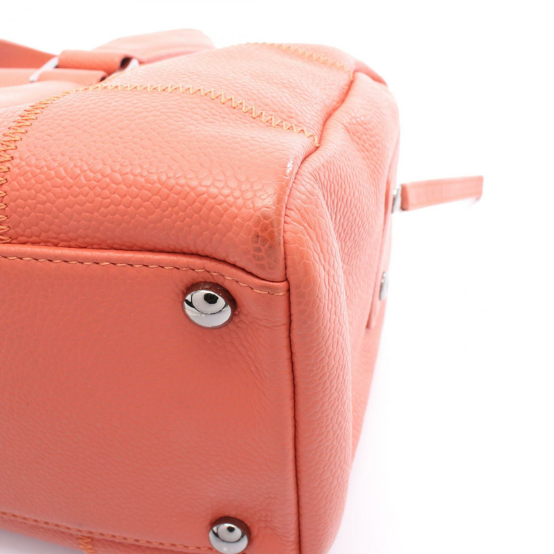 香奈兒巧克力棒手提包,粉紅色粒面小牛皮,二手女士SHW CC Coco-6