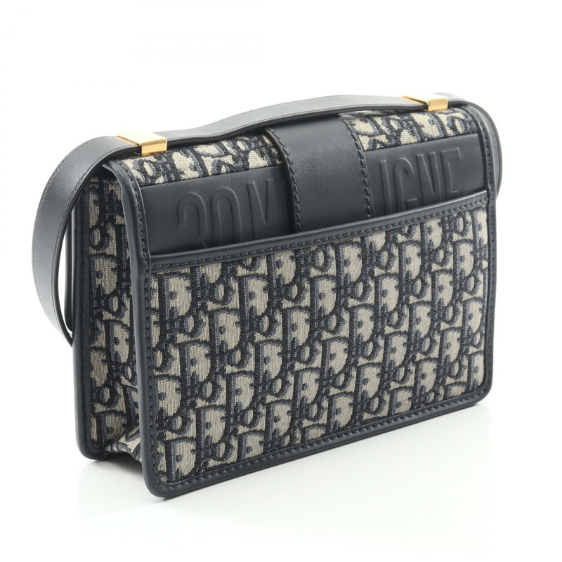 Christian Dior 30 MONTAIGNE Oblique Jacquard Shoulder Bag M9203UTZQ canvas Navy-1