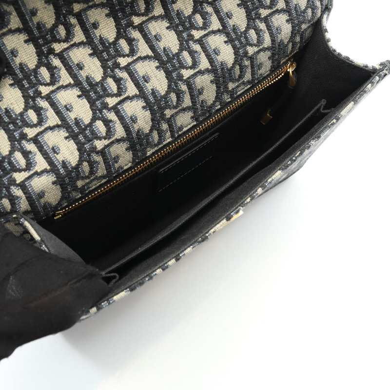 Christian Dior 30 MONTAIGNE Oblique Jacquard Shoulder Bag M9203UTZQ canvas Navy-2