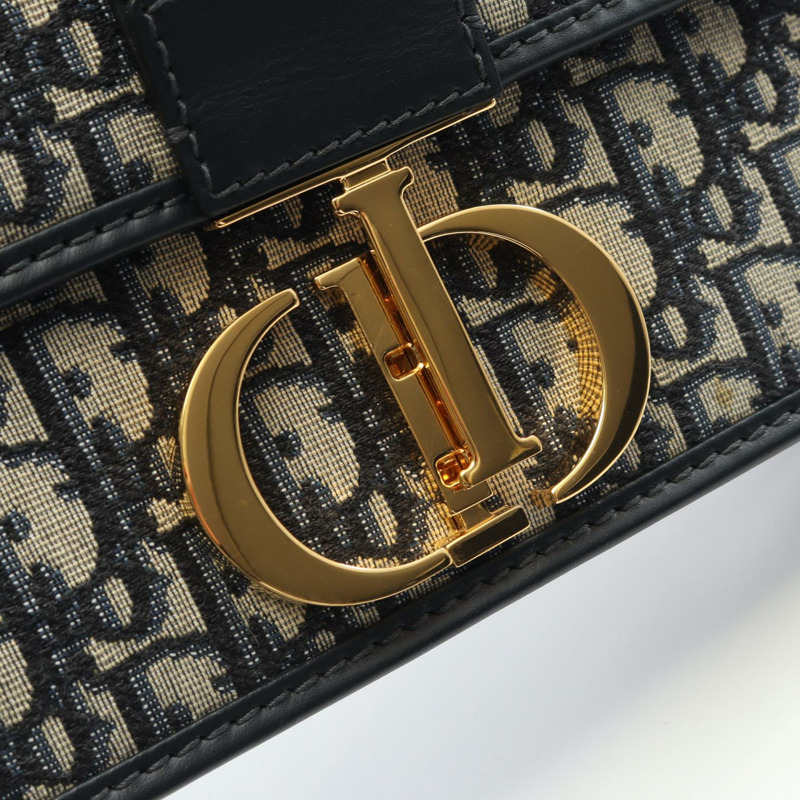 Christian Dior 30 MONTAIGNE Oblique Jacquard Shoulder Bag M9203UTZQ canvas Navy-4