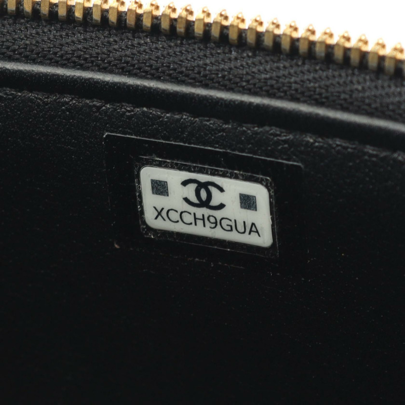 香奈兒 (CHANEL) 絎縫鏈條斜背包 AP3258 羊皮黑色金色五金-4