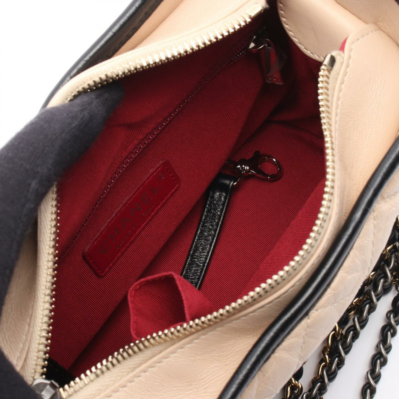 香奈兒 (CHANEL) Gabriel De Chanel 小號 Hobo 單肩包 A91810 皮革 粉紅色 黑色 二手-2