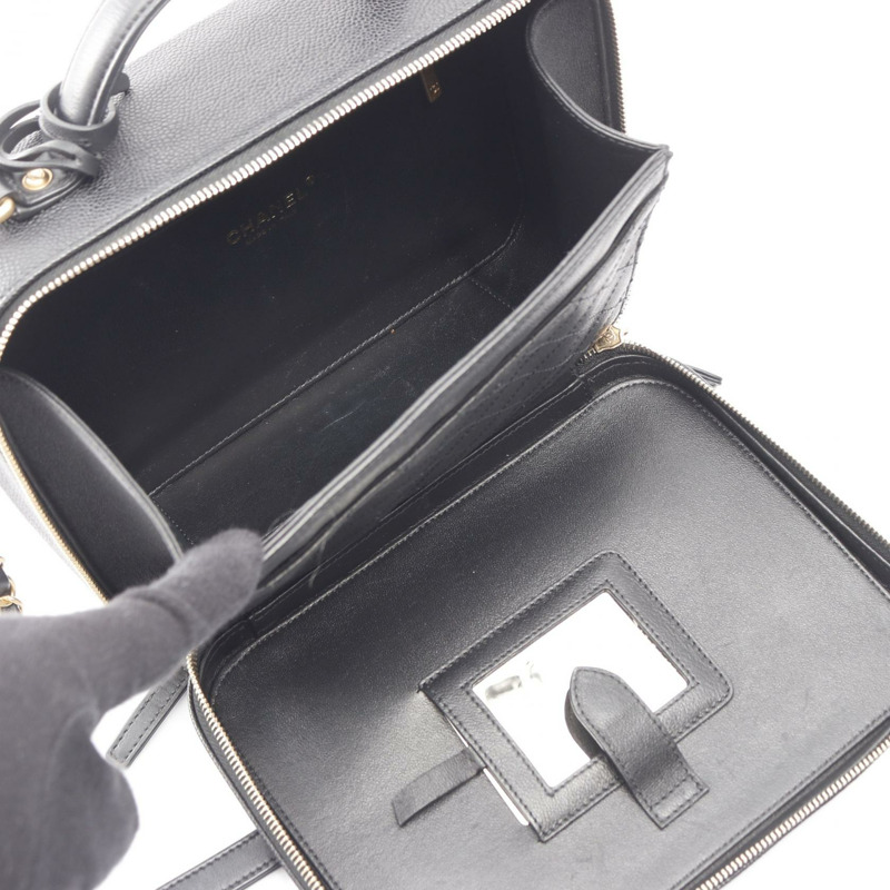 香奈兒 CC 鏤空絎縫 Vanity 鏈條單肩斜背包 A93344 皮革-2