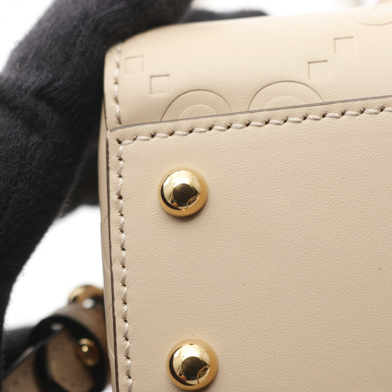 GUCCI GG 超迷你肩斜背包 790130 皮革 米色 二手 女士-4