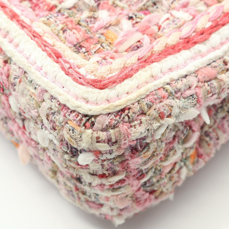 香奈兒 (CHANEL) Matelasse W 翻蓋肩背包,粉紅色,二手,女士,金色五金,CC-6