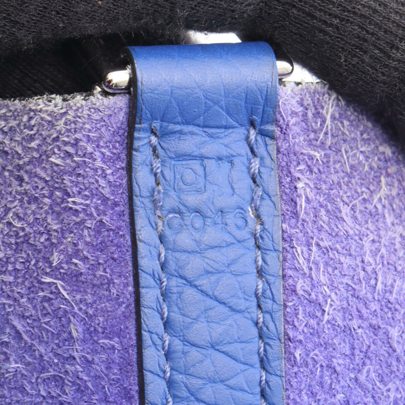 愛馬仕 Picotin Lock MM 手提包，Clemence 皮革，電光藍，二手，女士款，O SHW-4