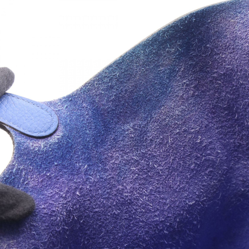 愛馬仕 Picotin Lock MM 手提包，Clemence 皮革，電光藍，二手，女士款，O SHW-6