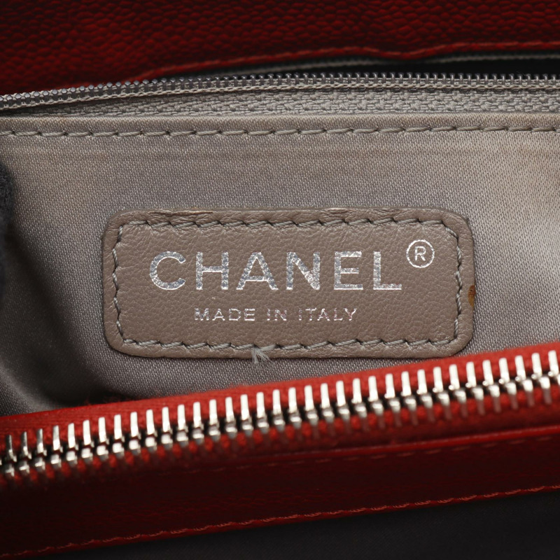 香奈兒 (CHANEL) Matelasse Grand Shopping GST 手提鏈條肩背包,紅色,皮革材質,二手,金色五金-3