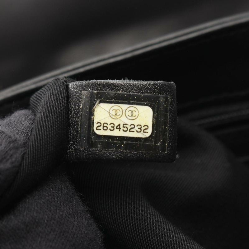 香奈兒 (CHANEL) Matelasse 鏈條肩背包 A57896 羊皮黑 二手 金五金-4