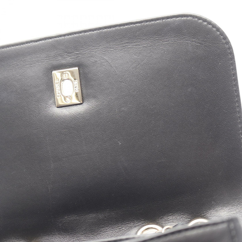 香奈兒 (CHANEL) Matelasse 鏈條肩背包 A57896 羊皮黑 二手 金五金-5