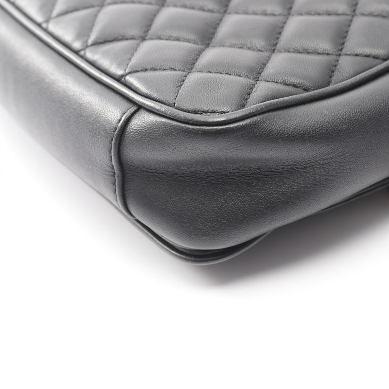 香奈兒 (CHANEL) Matelasse 鏈條肩背包 A57896 羊皮黑 二手 金五金-8