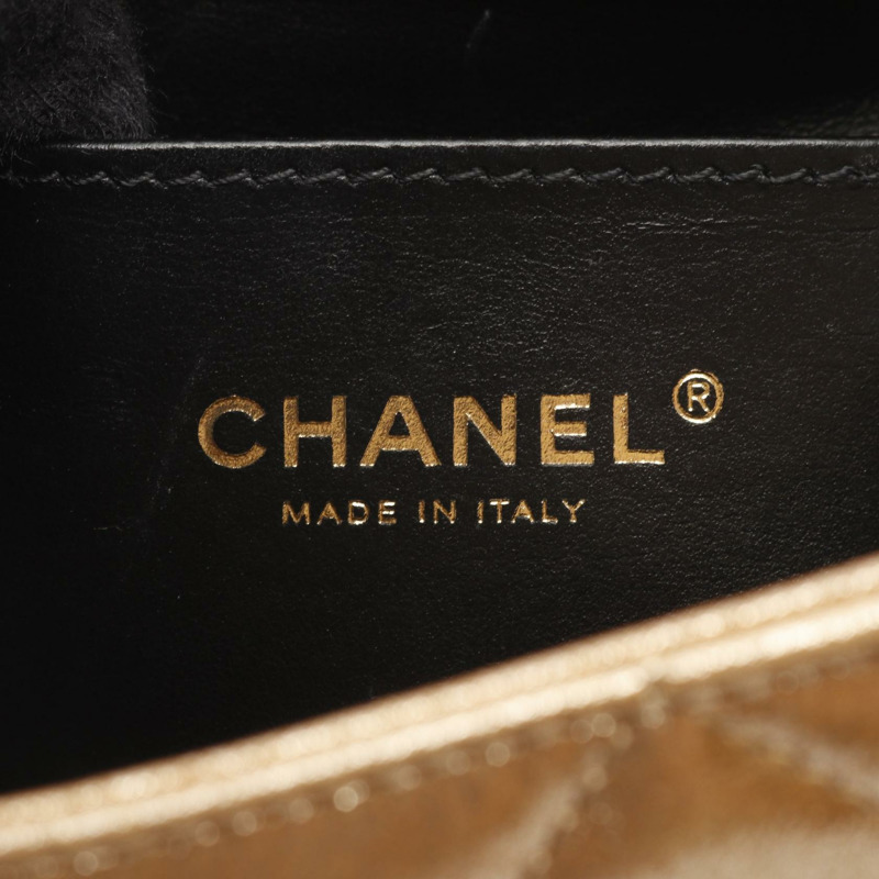 香奈兒 (CHANEL) 絎縫 COCO 標誌鏈斜背包 AS4595 皮革 金色五金-3