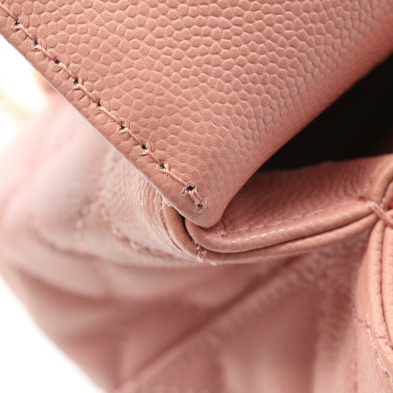 香奈兒 Coco XXS 手提包,頂部手柄鏈條肩背包,粉紅色小牛皮,二手,金色五金-6