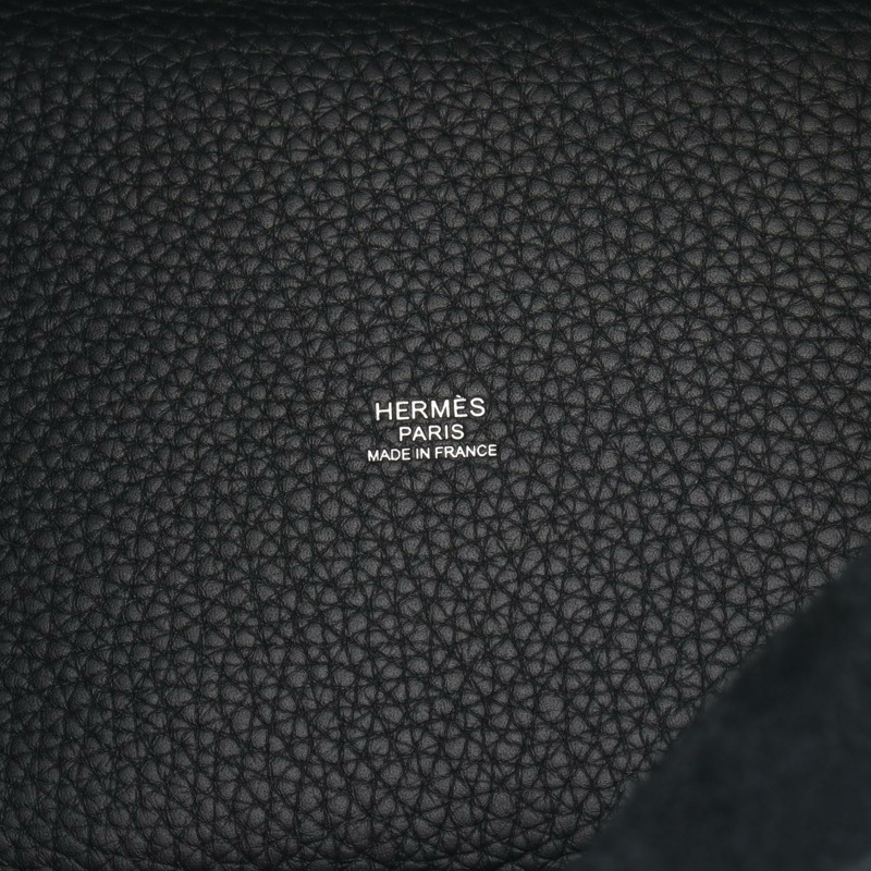 愛馬仕 Picotin Lock PM 手提包,Clemence 皮革,黑色,二手,女士款,K SHW-3