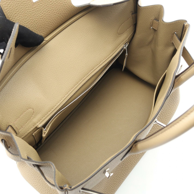 愛馬仕 Birkin 30 手提包,Clemence 皮革,米色 Marfa 二手女士 B SHW-2