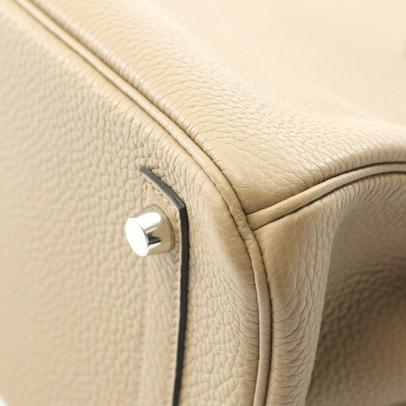 愛馬仕 Birkin 30 手提包,Clemence 皮革,米色 Marfa 二手女士 B SHW-7