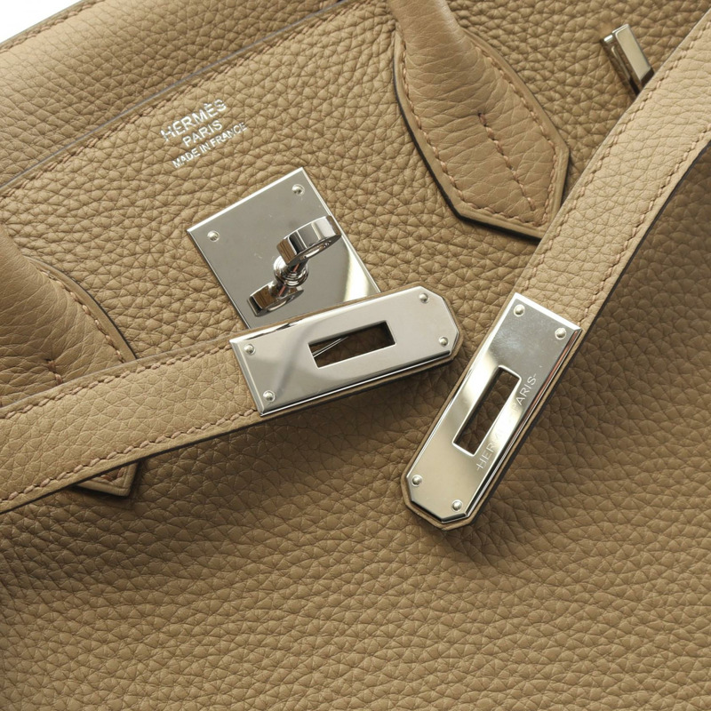 愛馬仕 Birkin 30 手提包,Clemence 皮革,米色 Marfa 二手女士 B SHW-9