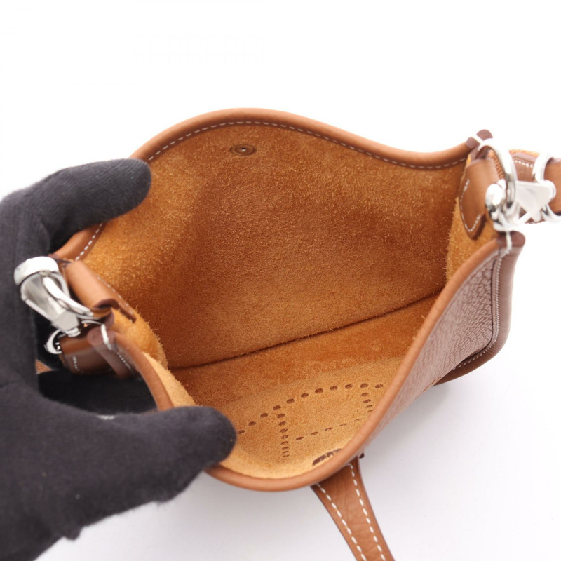 愛馬仕 Evelyne Amazon TPM 肩挎包,Clemence 皮革,金色,二手 SHW-2